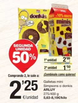 Oferta de Simpsons - Galletas Mini  O Donkis por 2,99€ en SPAR Fragadis