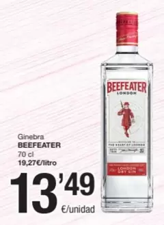 Oferta de Beefeater - Ginebra por 13,49€ en SPAR Fragadis