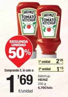 Oferta de Heinz - Ketchup por 1,13€ en SPAR Fragadis