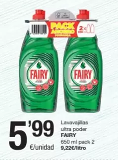 Oferta de Fairy - Lavavajillas Ultra Poder por 5,99€ en SPAR Fragadis