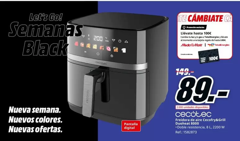 Oferta de Cecotec - Semanas Black por 89€ en MediaMarkt