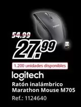 Oferta de Logitech - Ratón Inalambrico Marathon Mouse M705 por 27,99€ en MediaMarkt