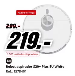 Oferta de Plus - Robot Aspirador S20+  Eu White por 219€ en MediaMarkt