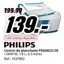 Oferta de Philips - Centro De Planchado Psg6022/20 por 139€ en MediaMarkt