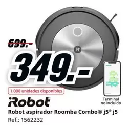 Oferta de Roomba - Robot Aspirador  Combo J5 por 349€ en MediaMarkt