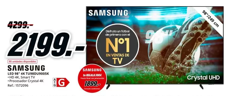 Oferta de Samsung - Le Gp-6 4t Tube Uhd 4k por 2199€ en MediaMarkt