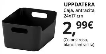 Oferta de Uppdatera - Caja, Antracita, 24x17 Cm por 2,99€ en IKEA