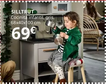 Oferta de Silltrut - Cocinta Infantil, Gris por 69€ en IKEA