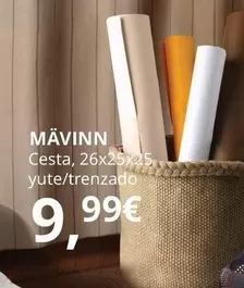 Oferta de Mavinn - Cesta Yute / Trenzado  por 9,99€ en IKEA