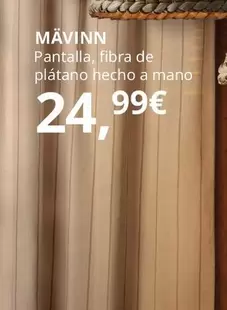 Oferta de Mavinn - Pantalla, Fibra De Platano Hecho A Mano por 24,99€ en IKEA