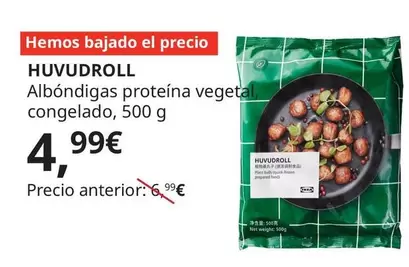 Oferta de Huvudroll - Albondigas Proteina Vegetal Congelado por 4,99€ en IKEA