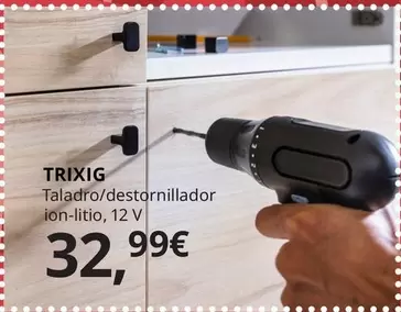 Oferta de Trixig - Taladro/destornillador Ion-litio por 32,99€ en IKEA