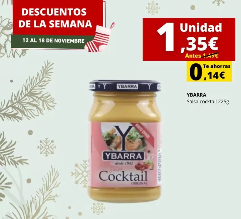 Oferta de Ybarra - Salsa Cocktail por 1,35€ en Supermercados Tu Alteza