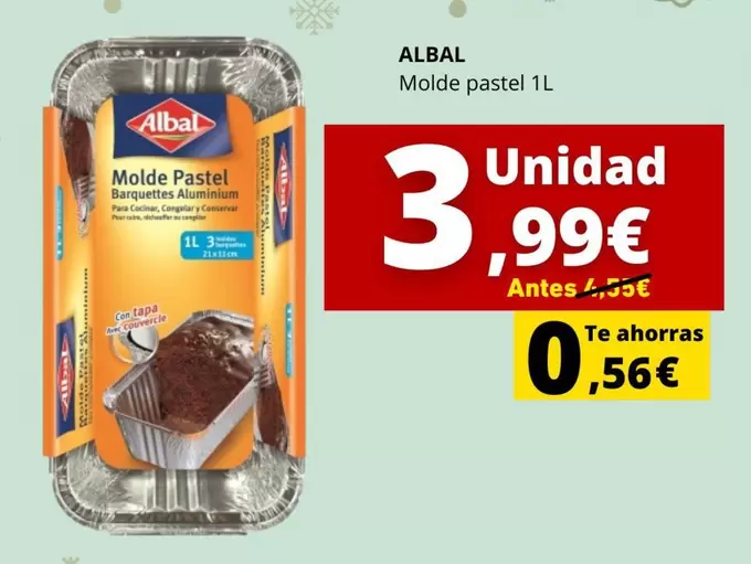 Oferta de Albal - Molde Pastel por 3,99€ en Supermercados Tu Alteza