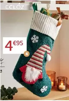 Oferta de Ecloz - Calcetin De Navidad "Gnomo" por 4,95€ en Jardiland