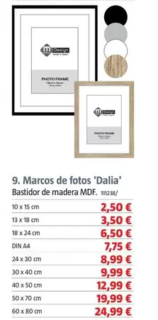 Oferta de Marcs De Fotos 'Dalia' por 2,5€ en BAUHAUS