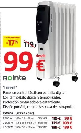 Oferta de Rointe - 'Lorent' por 99€ en BAUHAUS