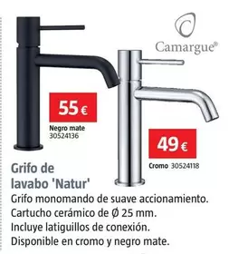 Oferta de Camargue - Aixeta De Lavabo 'Natur' por 49€ en BAUHAUS