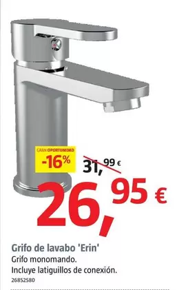 Oferta de Aixeta De Lavabo 'Erin' por 26,95€ en BAUHAUS