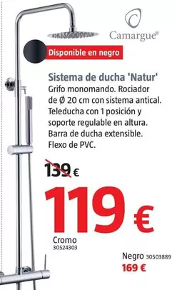 Oferta de Camargue - Sistema De Dutxa 'Natur'  por 119€ en BAUHAUS