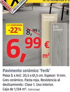 Oferta de Paviment Ceramic 'Ferik' por 6,99€ en BAUHAUS