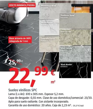 Oferta de Terres Vinilics SPC por 22,99€ en BAUHAUS