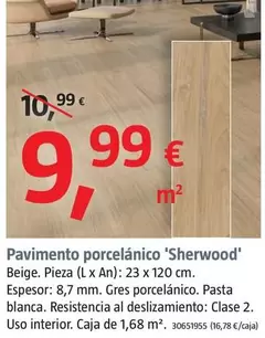 Oferta de Paviment Porcellànic 'Sherwood' por 9,99€ en BAUHAUS