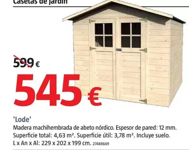 Oferta de 'Lode' por 545€ en BAUHAUS