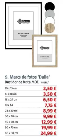 Oferta de Marcs De Fotos 'Dalia' por 2,5€ en BAUHAUS