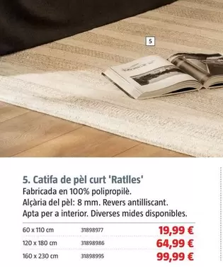 Oferta de Catifa De Pèl Curt 'Ratlles' por 19,99€ en BAUHAUS