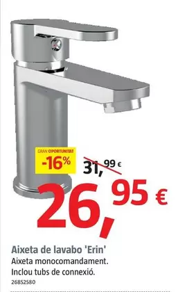 Oferta de Aixeta De Lavabo 'Erin' por 26,95€ en BAUHAUS