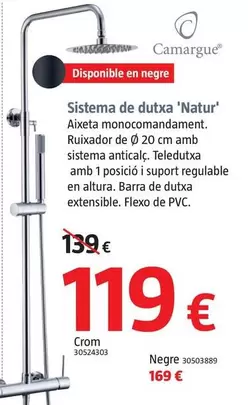 Oferta de Camargue - Sistema De Dutxa 'Natur'  por 119€ en BAUHAUS