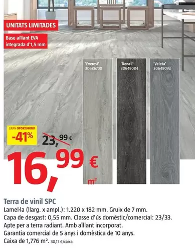 Oferta de Terra De Vinil SPC por 16,99€ en BAUHAUS