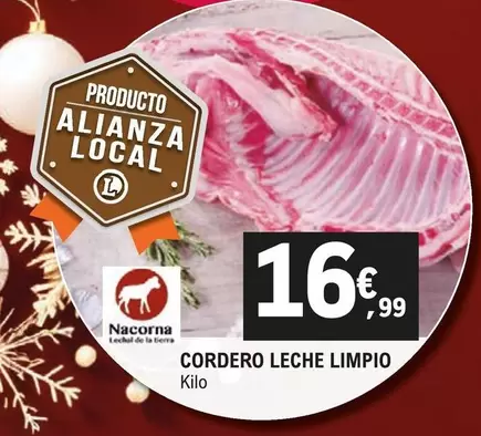 Oferta de Cordero Leche Limpto por 16,99€ en E.Leclerc