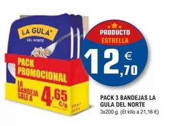 Oferta de La Gula del Norte - Pack 3 Bandejas La Gula Del Norte por 12,7€ en E.Leclerc