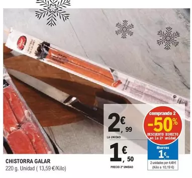 Oferta de Gala - Chistorra por 2,99€ en E.Leclerc