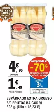 Oferta de Baigorri - Esparrago Extra Grueso 6/9 Frutos por 4,95€ en E.Leclerc