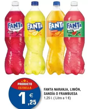 Oferta de Fanta - Naranja, Limón, Sandía O Frambuesa por 1,25€ en E.Leclerc