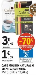 Oferta de Cafenasa - Cafe Molido Natural O Mezcla por 3,49€ en E.Leclerc