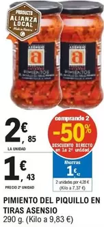 Oferta de Asensio - Pimiento Del Piquillo En Tiras por 2,85€ en E.Leclerc