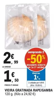 Oferta de Vieira Gratinada Rape/gamba por 2,99€ en E.Leclerc