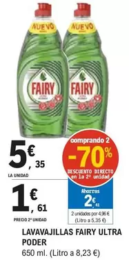 Oferta de Fairy - Lavavajillas Ultra Poder por 5,35€ en E.Leclerc