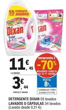 Oferta de Dixan - Detergente por 11,45€ en E.Leclerc