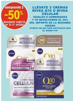 Oferta de Nivea - Llevate 2 Cremas Q10 O  Celular en E.Leclerc