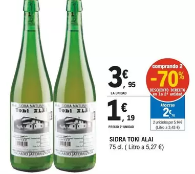 Oferta de Toki Alai - Sidra  por 3,95€ en E.Leclerc