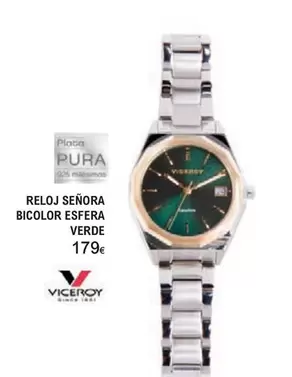 Oferta de Reloj Señora Bicolor Esfera Verde por 179€ en E.Leclerc