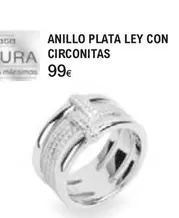 Oferta de Anillo Plata Ley Con Circonitas por 99€ en E.Leclerc