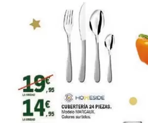 Oferta de Cuberteria 24 Piezas por 14,95€ en E.Leclerc