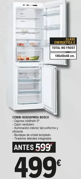 Oferta de Bosch - Combi KGN36VWEA por 499€ en E.Leclerc