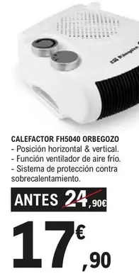 Oferta de Orbegozo - Calefactor FH5040 por 17,9€ en E.Leclerc